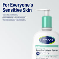 Thumbnail for Cetaphil Gentle Clear Pore Clearing Acne Cleanser, Foaming Gel Cleanser for Sensitive, Acne-Prone Skin, 8 Fl Oz Pump Bottle, 2% Salicylic Acid, Gently Exfoliates, Dermatologist Recommended Brand