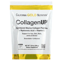 Thumbnail for California Gold Nutrition Collagen Peptides Powder with Hyaluronic Acid, Support for Healthy Hair, Skin, Nails, Joints and Bones, Non-GMO, Gluten and Dairy Free, Unflavored, 7.26 oz, Fish Sourced