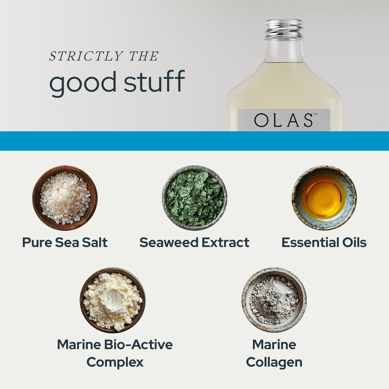 Olas Alcohol Free Mouthwash & Oral Rinse - Marine Bio-Active Mouth Rinse With Essential Oils & Antioxidants for a Healthy Oral Microbiome - Fluoride Free Natural Mouthwash (500 ml)