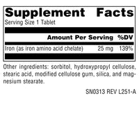 Thumbnail for Source Naturals Iron, Amino Acid Chelate - Supports Energy Production* 25mg - 250 Tablets