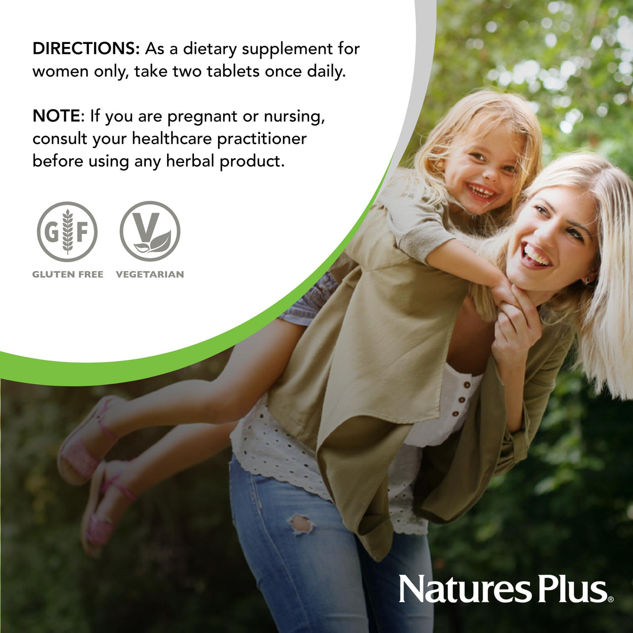 NaturesPlus Source of Life Women - 60 Tablets - Multivitamin & Mineral Supplement - with Iron, Calcium, Folate & Lutein - Gluten Free, Vegetarian - 30 Servings