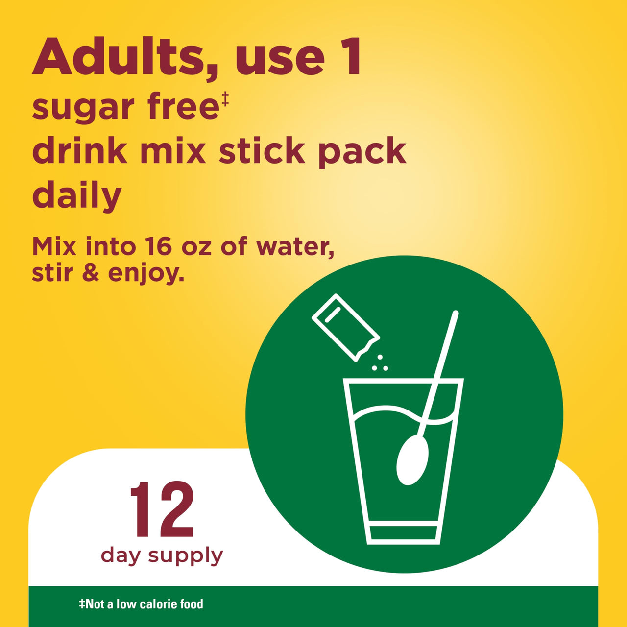 Nature Made Zero Sugar EnergyWell Drink Mix, Caffeine, B Vitamins and Electrolytes Powder, Energy & Hydration Support, 12 Sugar Free Drink Mix Packets, 12 Day Supply