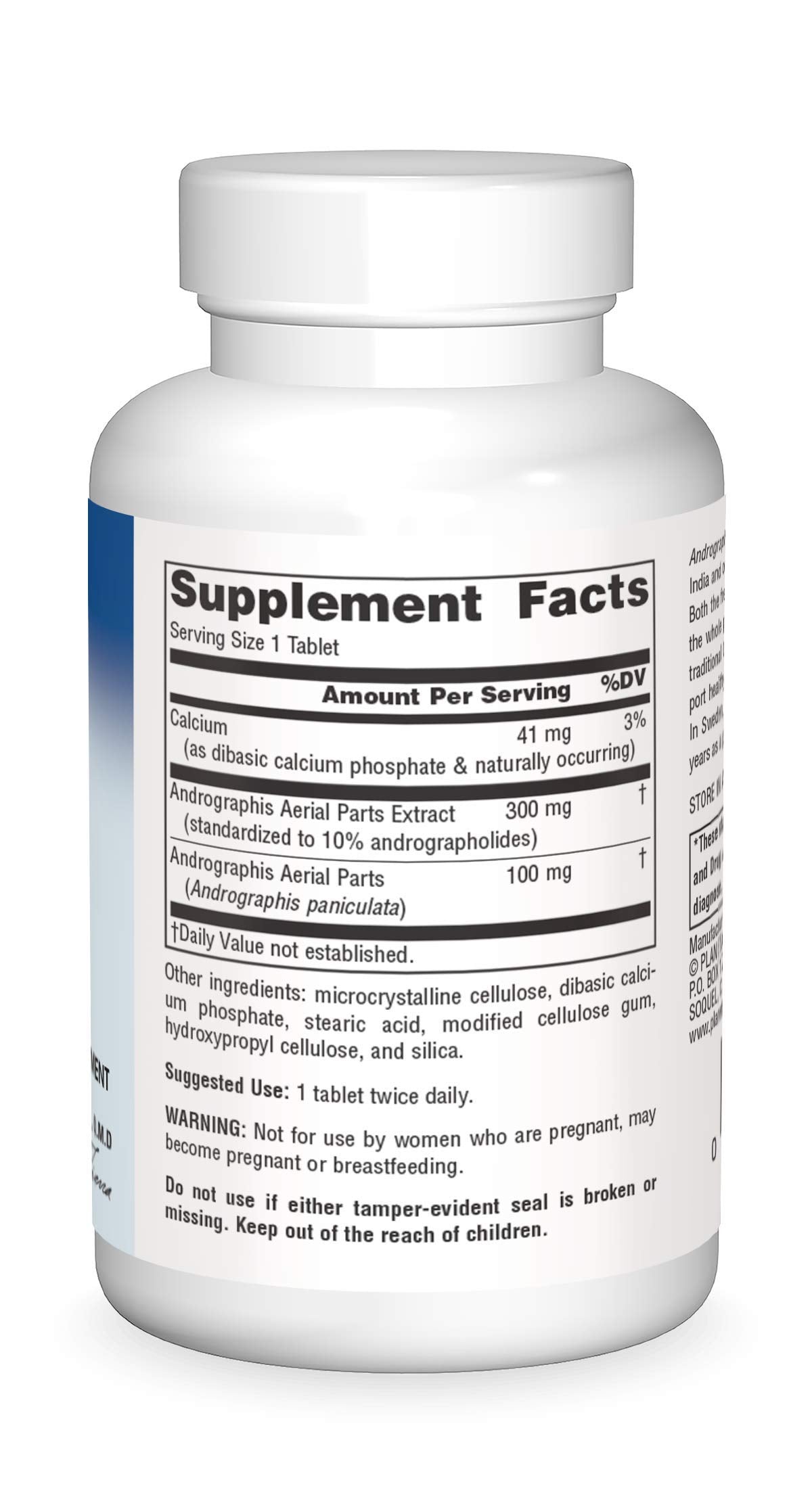 Planetary Herbals Full Spectrum Andrographis 400mg - Ayurvedic Herb - 60 Tablets