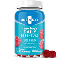 Thumbnail for One A Day Teen Boy’s Daily Essentials Multivitamin Gummies, Teen Boy Vitamins with Vitamin C, Vitamin D, Bone Health, Immune Health, Raspberry Natural Flavor, 120 Gummies