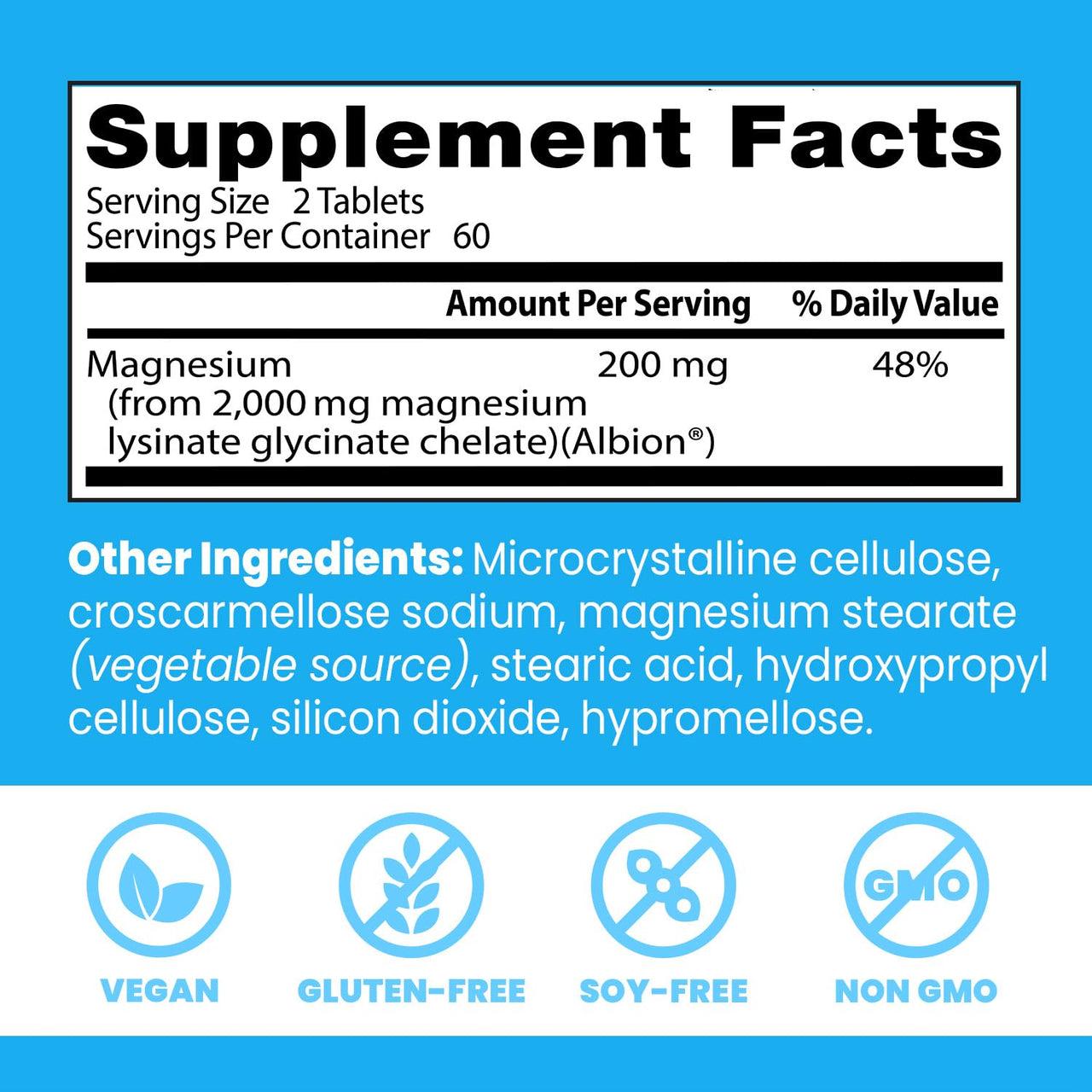 Doctor's Best High Absorption Magnesium Glycinate Lysinate, 100% Chelated, TRACCS, Not Buffered, Non-GMO, Vegan, Gluten & Soy Free, 200 mg, 120 Tablets (Packaging May Vary)