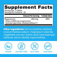 Thumbnail for Doctor's Best High Absorption Magnesium Glycinate Lysinate, 100% Chelated, TRACCS, Not Buffered, Non-GMO, Vegan, Gluten & Soy Free, 200 mg, 120 Tablets (Packaging May Vary)