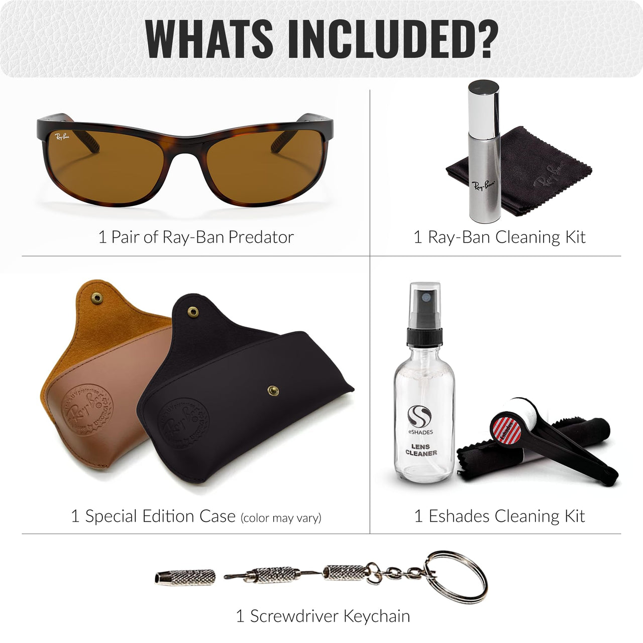 Ray-Ban RB2027 PREDATOR 2 Rectangle Shaped Non-Polarized Sunglasses for Men & Women – Includes Official RAYBAN Eyewear Kit – Ideal Formal & Casual Wear Sunglasses – B-15 Brown Lens