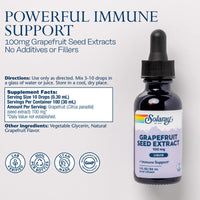 Thumbnail for SOLARAY Grapefruit Seed Extract Drops 100mg - Wellness Support Supplement - Convenient Liquid Drops, 60-Day Money Back Guarantee, Lab Verified, Approx. 100 Servings, 1 FL OZ