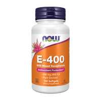 Thumbnail for NOW Foods Supplements, Vitamin E-400 IU Mixed Tocopherols, Antioxidant Protection*, 100 Softgels