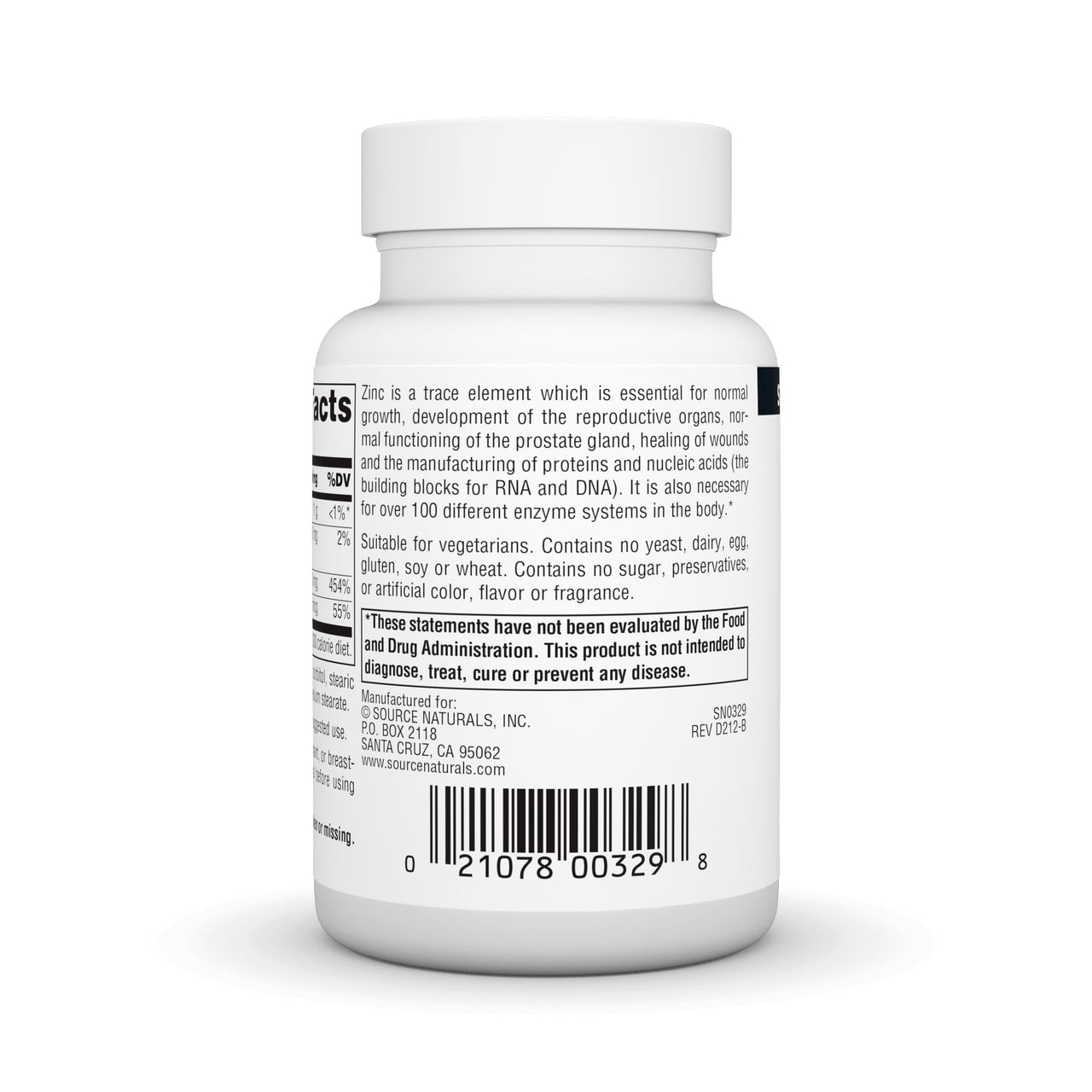 Source Naturals Zinc Amino Acid Chelate - 50mg - 100 Tablets