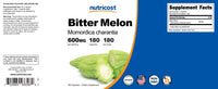 Thumbnail for Nutricost Bitter Melon 2,400mg Equivalent from 600mg of 4:1 Extract Per Serving, 180 Capsules for 180 Servings Per Bottle - Momordica Charantia, Vegan, Gluten Free and GMO Free