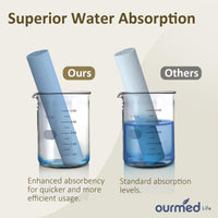 Thumbnail for Ourmed Life Face Towels, Disposable Biodegradable Facial Towels for Sensitive Skin, Lint- free Face Wipes for Washing Face, Skincare and Makeup Remover, Dry Wipes, 10