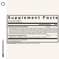 Thumbnail for Codeage SBO Probiotics, 100 Billion CFUs Per Serving, Multi Strain Soil Based Organisms Blend and Organic Fermented Botanical Blend, Shelf-Stable, 90 Capsules