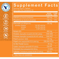 Thumbnail for The Vitamin Shoppe Digestive Enzymes - Complete Multi-Enzyme Formula | Protein Fat Carb Digestion | 100 Tablets | Plant-Based