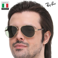 Thumbnail for Ray-Ban RB3675 Pilot Shaped Non-Polarized Sunglasses for Men & Women – Includes Official RAYBAN Eyewear Kit – Ideal Formal & Casual Wear Sunglasses – G-15 Green Lens