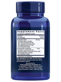 Thumbnail for Life Extension Optimized Resveratrol Elite, Trans-resveratrol, quercetin, Healthy Aging, Heart Health, Brain Health, oxidative Stress, Gluten-Free, Non-GMO, Vegetarian, 60 Capsules