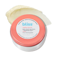 Thumbnail for Bliss Mighty Biome Deep Cleansing Balm - 3.0 Oz - Dissovlves Waterproof Makeup & Impurities - Pre/Post Biotics + Barrier Aid - Antioxidants Balance Skin Barrier - Clean - Vegan