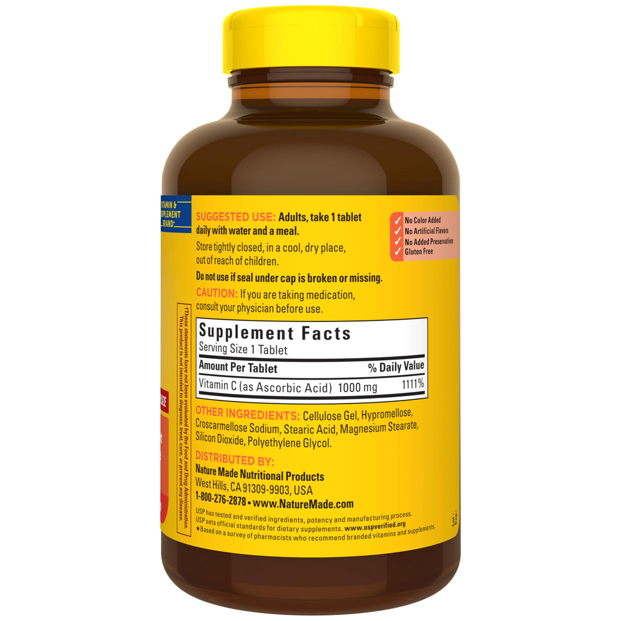 Nature Made Vitamin C 1000 mg Extra Strength, Dietary Supplement for Immune Support, 300 Tablets, 300 Day Supply