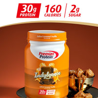 Thumbnail for Premier Protein Indulgence Protein Powder, 30g Protein, 3g Sugar, Salted Caramel Truffle, 17 Servings