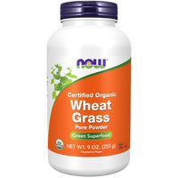 Thumbnail for NOW Foods Supplements, Certified Organic and Non-GMO, Wheat Grass Powder, Green Superfood, 9-Ounce
