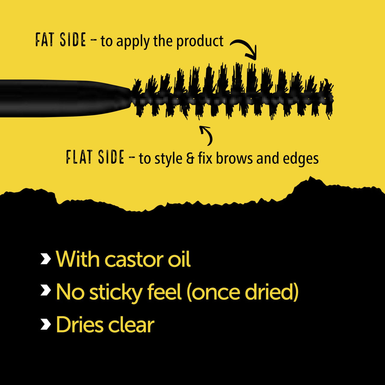 got2b Glued 2-in-1 Brow Gel & Edge Control, 0.54 Fl Oz, Strong Hold Styling Eyebrow Gel and Hair Mascara for Flyaways and Frizz with Castor Oil, Sweat-Resistant with Quick Dry, Clear Finish