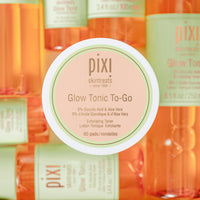 Thumbnail for Pixi Glow Tonic to-Go | Gentle and Balancing Exfoliating Toner | Glycolic Acid Pads for Radiant Skin and Daily Brightening | Alcohol-Free Formula Face Exfoliator | 60 Pads