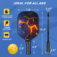 Thumbnail for Gonex Pickleball Paddles, USAPA Approved Graphite Pickleball Rackets with Comfort Grip, Carbon Fiber Pickleball Set of 2/4 Paddles with 4 Balls, Portable Carry Bag