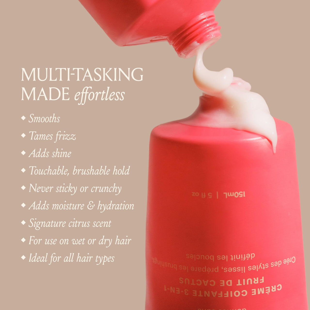 DAE Cactus Fruit 3-In-1 Styling Cream & Taming Wand - Tame Flyaways, Smooth Frizz, Style Edges (0.6 oz.)