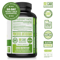 Thumbnail for Zhou Green Tea Extract Capsules with EGCG, Natural Energy, Mental Focus, Immune Health, Antioxidant and Heart Support, Non-GMO, Vegan, Gluten Free, 120 Capsules