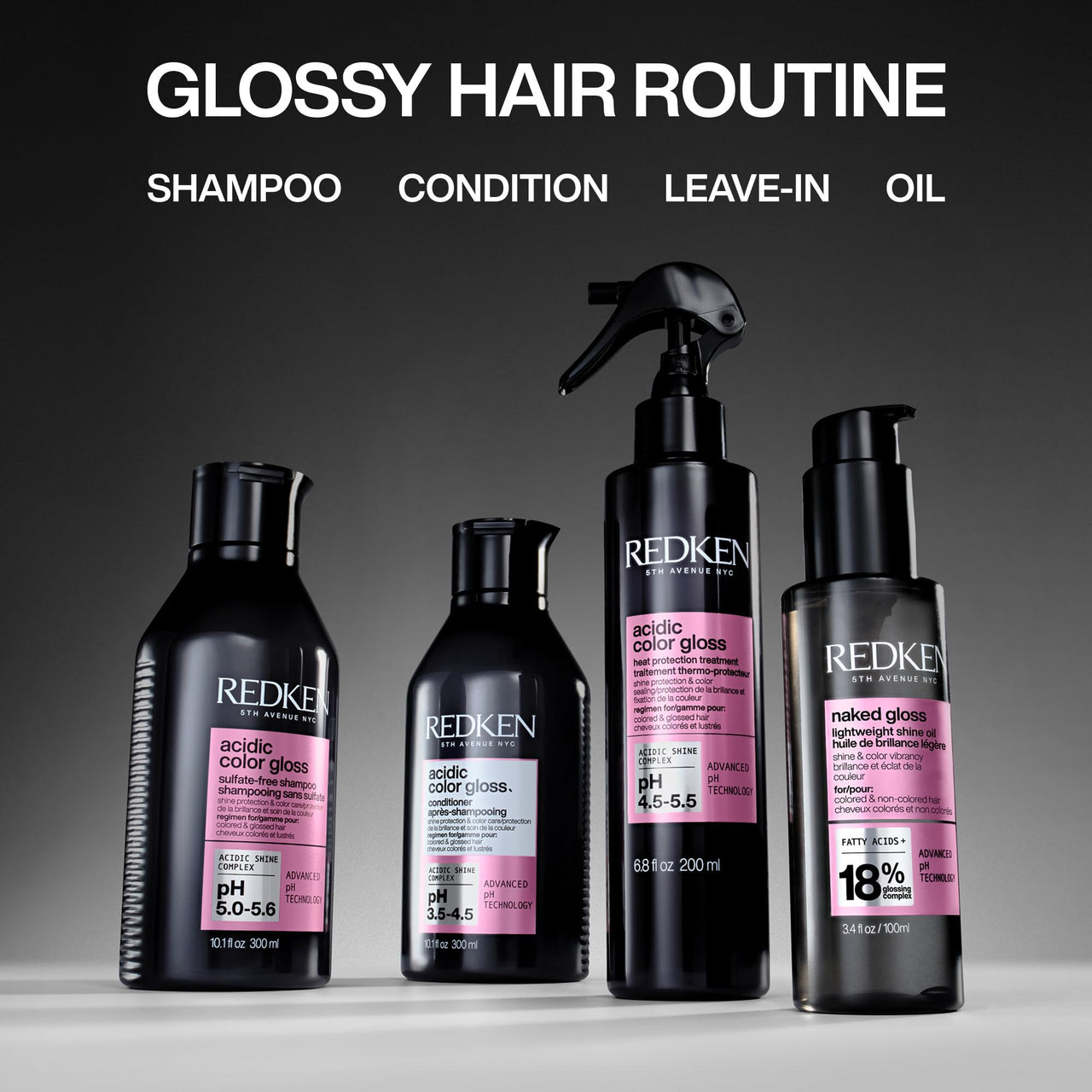 Redken Acidic Color Gloss Conditioner - Protects Vibrancy, Salon-Grade Hair Shine, For Color-Treated Hair, 10.1 Fl Oz