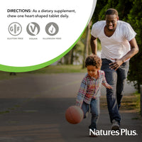 Thumbnail for NaturesPlus Love Buffs - 90 Chewable, Heart-Shaped Tablets - 250mg Buffered Vitamin C - Vegan, Gluten Free - 90 Servings