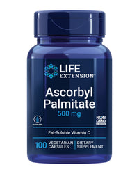 Thumbnail for Life Extension Ascorbyl Palmitate 500mg – Fat-Soluble Vitamin C Supplement for Immune Support and Longevity – Water-Soluble Gluten-Free, Non-GMO, Vegetarian – 100 Capsules
