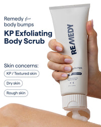 Thumbnail for Remedy KP Exfoliating Body Scrub | Keratosis Pilaris and Chicken Skin Treatment with Fine Sugar, Glycolic Acid, Lactic Acid and Squalane | Exfoliating Scrub | By Dermatologist Dr. Shah, 6.8 fl oz