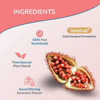 Thumbnail for WELLNESS EXTRACT Eannatto Tocotrienols Vitamin E Supplements Tocopherol Free, Non-GMO, Gluten Free & Antioxidant125MG 60 Softgels (Pack of 3)