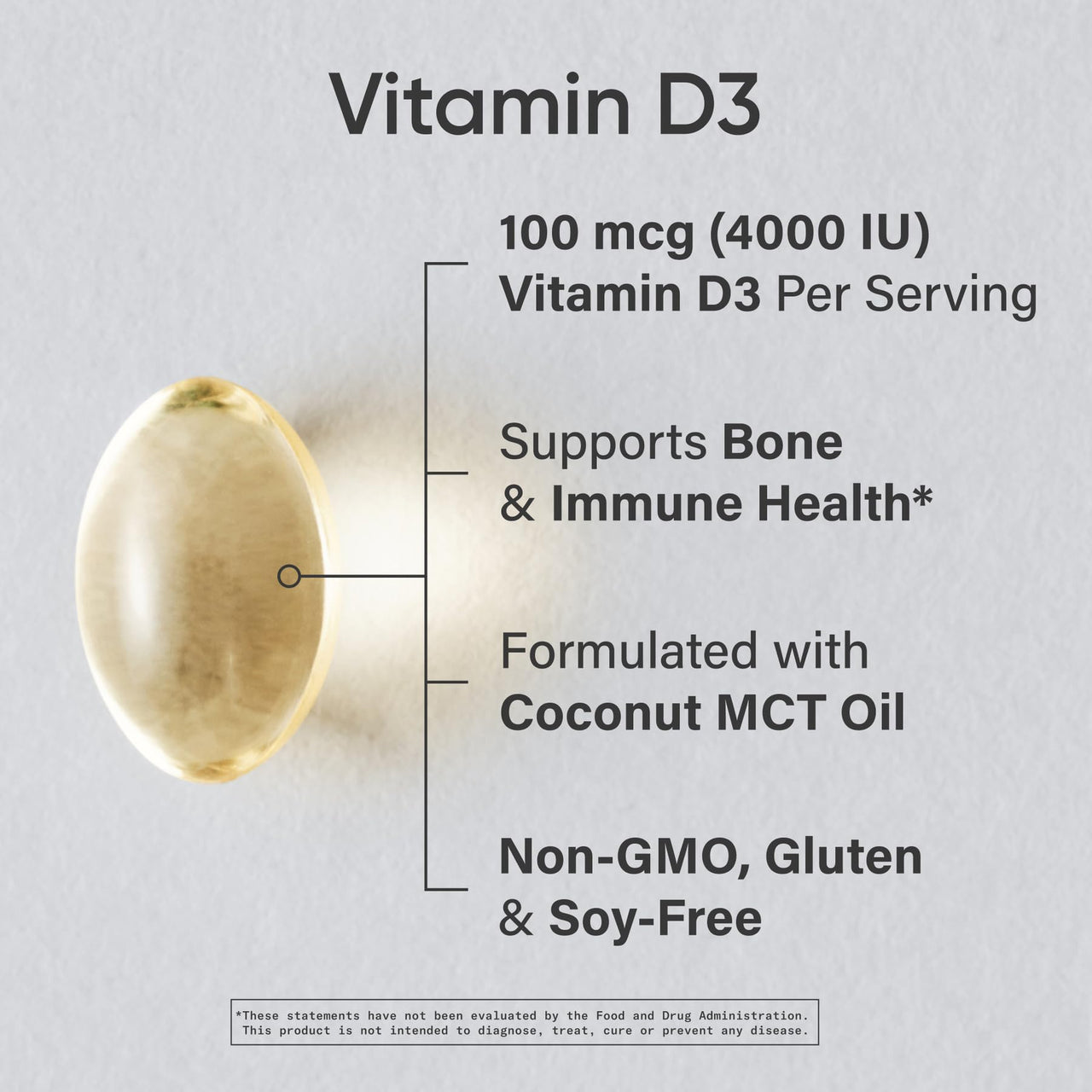 Sports Research® Vitamin D3 4000iu/100mcg with Coconut MCT Oil, 360 Count