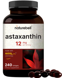 Thumbnail for NatureBell Astaxanthin 12mg, 240 Softgels, Made with Astax (Max Strength from MicroAlgae), Natural Antioxidant for Skin & Eye Health – Non-GMO & No Gluten, 4 Month Supply
