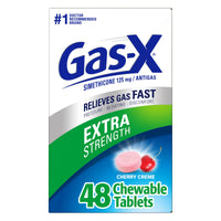 Thumbnail for Gas-X Extra Strength Chewable Gas Relief Tablets with Simethicone 125 mg, Cherry - 48 Count
