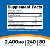Thumbnail for Nutricost CLA (Conjugated Linoleic Acid) 800mg, 240 Softgels