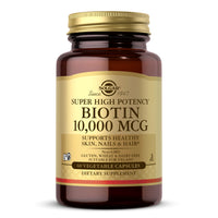 Thumbnail for Solgar Biotin 10,000 mcg, 60 Vegetable Capsules - Energy, Metabolism, Promotes Healthy Skin, Nails & Hair - Super High Potency - Non-GMO, Vegan, Gluten Free, Dairy Free, Kosher - 60 Servings