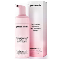 Thumbnail for grace & stella Award Winning Foaming Facial Cleanser (150ml) - Sensitive Skin Face Wash - Vegan - Limpiador - Hydrating Cleanser - Face Wash Sensitive Skin - For Dry Skin