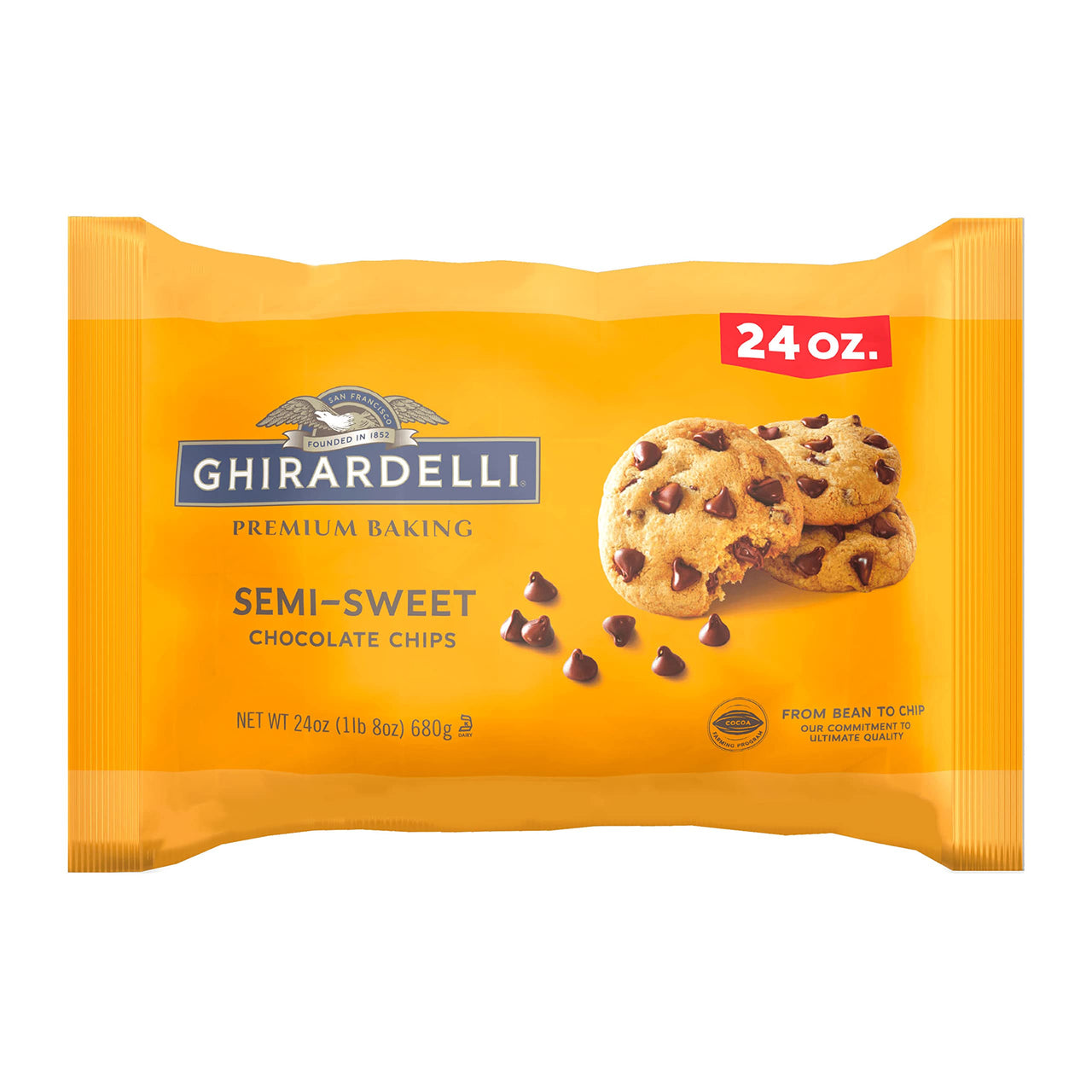 GHIRARDELLI Semi-Sweet Chocolate Premium Baking Chips Chocolate Chips for Baking, 24 oz Bag (Pack of 3)