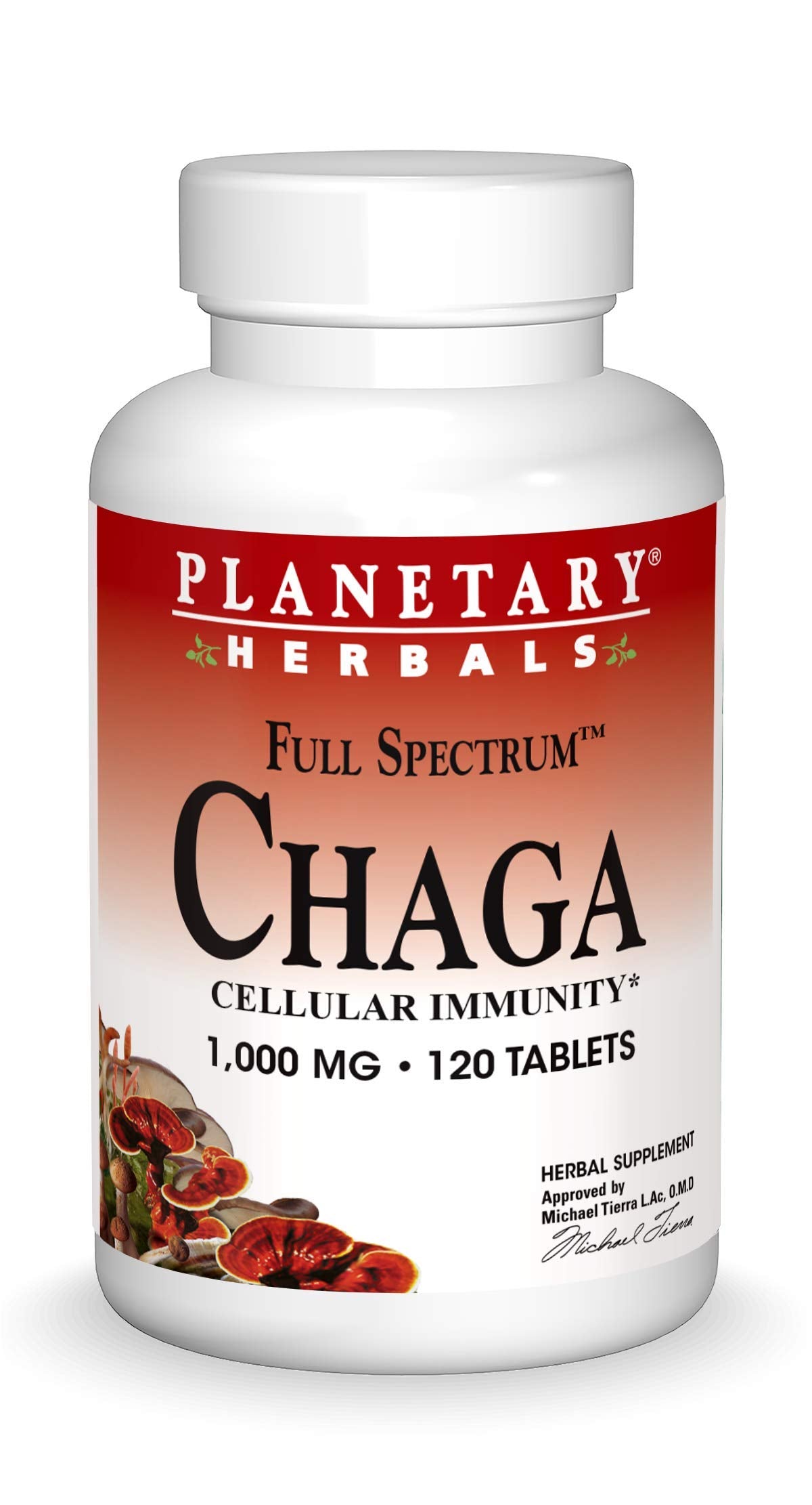 Planetary Herbals Chaga Full Spectrum, Enhance Cellular Immunity, 120 Count (Pack of 1)