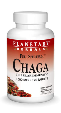 Thumbnail for Planetary Herbals Chaga Full Spectrum, Enhance Cellular Immunity, 120 Count (Pack of 1)