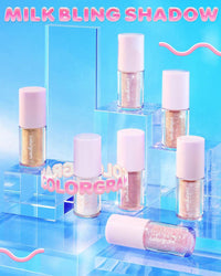 Thumbnail for COLORGRAM Milk Bling Shadow 13 Spring Pink Ending | Pigmented Glistening Liquid Glitter Eyeshadow, Long-lasting Shimmer to Matte, Infused with different sized Glittery Pearls