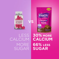 Thumbnail for Viactiv Calcium + Vitamin D Supplement Soft Chews for Women & Men - Chewable Calcium for Bone Health Support, 650 mg per Serving, Vitamin D & K for High Absorption - 180 Count, Milk Chocolate