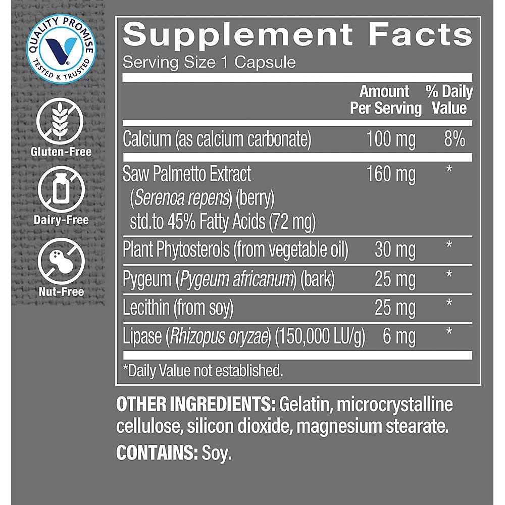The Vitamin Shoppe Saw Palmetto & Pygeum Complex (120 Capsules)