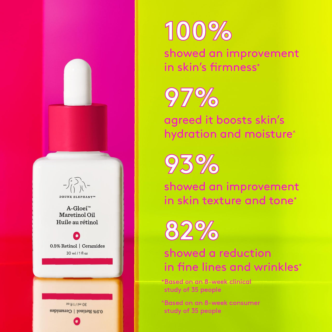 Drunk Elephant A-Gloei Maretinol Oil - 30 ml/1 fl oz - Gentle 0.5% Retinol Face Oil - Clean Clinical Skincare - Cruelty-Free - Free of Essential Oils, Silicones, and Fragrance