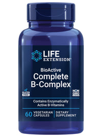 Thumbnail for Life Extension BioActive Complete B-Complex, Heart, Brain and Nerve Support, Healthy Energy, Metabolism, Complete B Complex, 60 Vegetarian Capsules