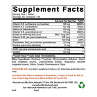 Thumbnail for Best Naturals B-100 Complex for adults, 120 Tablets