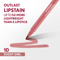 Thumbnail for COVERGIRL Outlast, 10 Sugey Girl, Lipstain, Smooth Application, Precise Pen-Like Tip, Transfer-Proof, Satin Stained Finish, Vegan Formula, 0.06oz